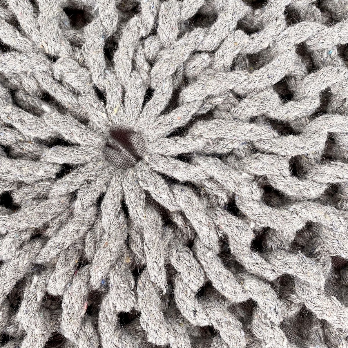 Pouf Ø 55 h 37 h 37 tabouret de tricot siège de planche de sol de pouf durable