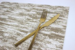 Tischset 6 Set rechteckig Kunstleder Leinen grau braun