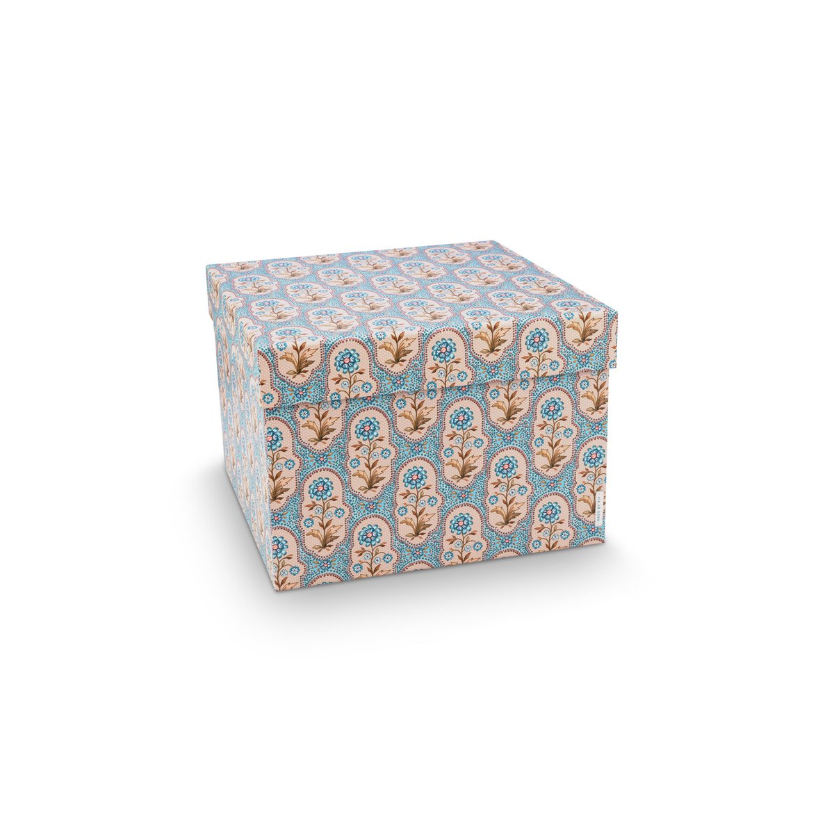 Set/2 Box Square Blooming Tales Blue-Khaki