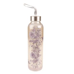 Glazen Fles 650 ml Glas Bloemen Waterfles