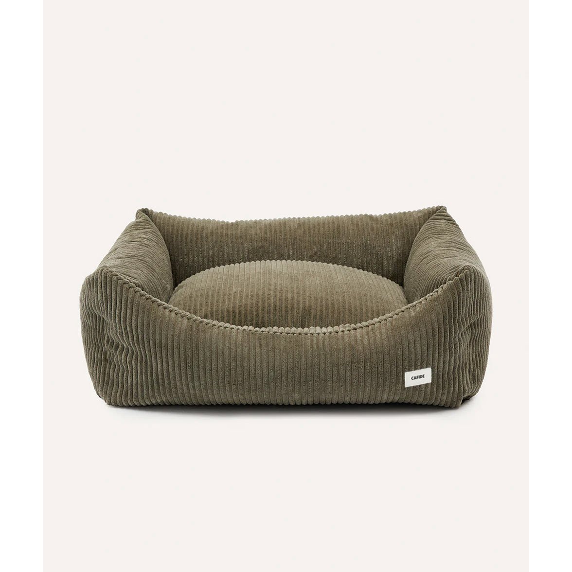 Green Corduroy Dog Bed, Snozy