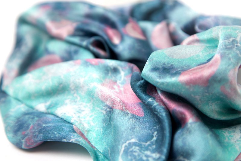Ocean Print silke pandebånd