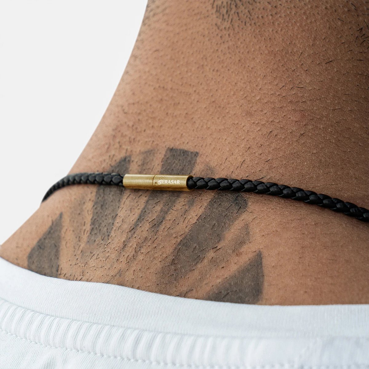 Collier en cuir "Crâne"
