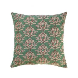 Coussin NIN-NIT Fleur Soleil | 100% coton tissé | décoratif avec nature ensoleillée et imprimé floral | vert| orange | rose | beige | jaune | bleu | multicolore | 50x50cm
