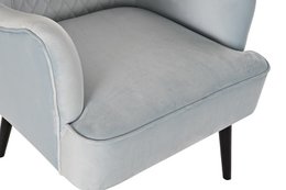 POLTRONA IN METALLO POLIESTERE 76X76X82 AZZURRO MB190879