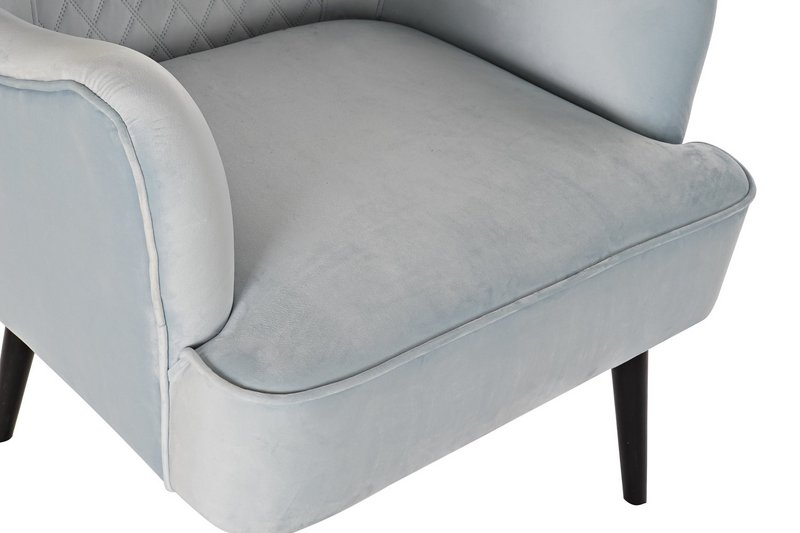 POLTRONA IN METALLO POLIESTERE 76X76X82 AZZURRO MB190879