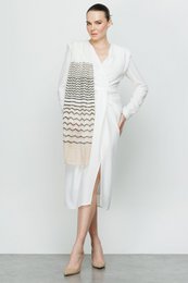 Cybele Shawl Ecru-Beige-Black