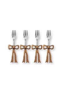 Set/4 Cake Forks Metal Gold 14cm