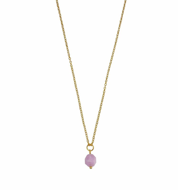 Halskæde Kalcedon - Guld