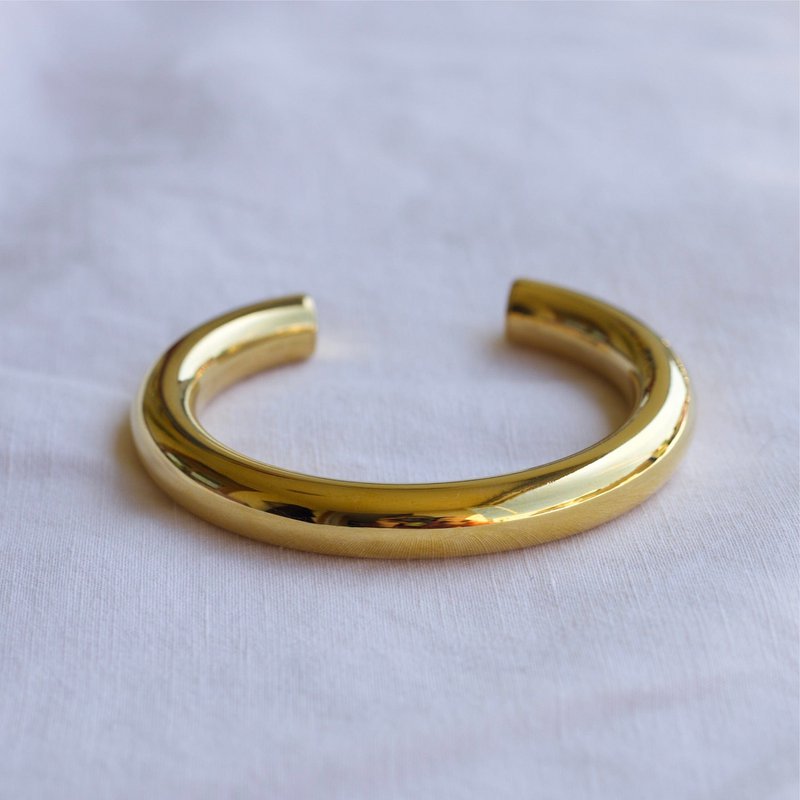 Fisk - Chunky Bracelet Manchette Poli Or Argent