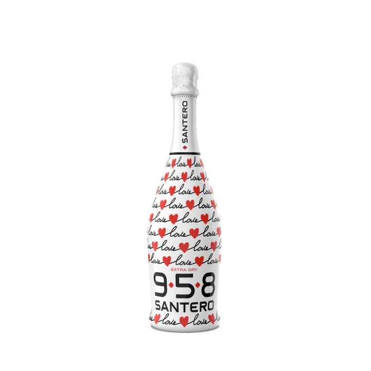 958 Santero "amor" Spumante blanca extra seca 6.5% 0.75L -Ssiorti- *Uitlopend *