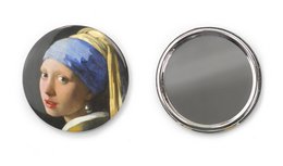 Pocket Mirror Large,  80 mm,  Girl with a Pearl Earring, Vermeer
