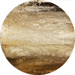 Earthy-toned abstract landscape poster with warm, natural colors and textures.