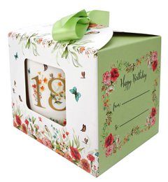 DUO Occasional Mug 400ml, Birthday “18”, in a giftbox with a ribbon