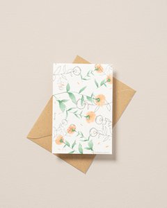 Plantabele ansichtkaart met illustratie van Calendula