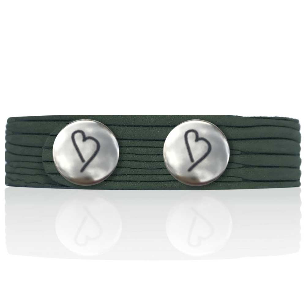 Leren oorbellen 'Drops of Joy', Groovy Green