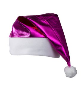 Glanzende kerstmuts hardroze