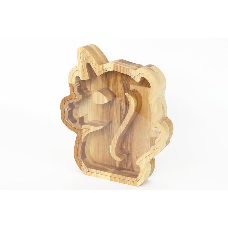 Sparschwein, Holzsparschwein Einhorn