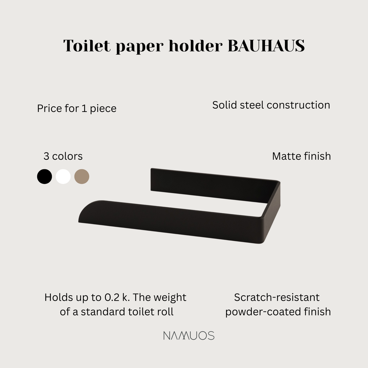 Porte-papier toilette adhésif