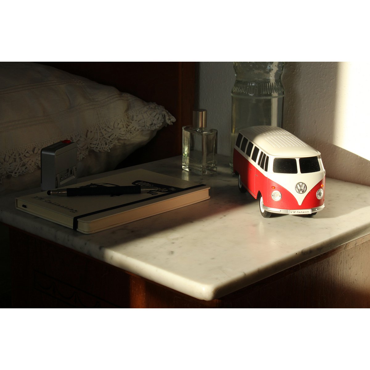 Volkswagen VW T1 Bus Altavoz Bluetooth en caja de regalo - Rojo