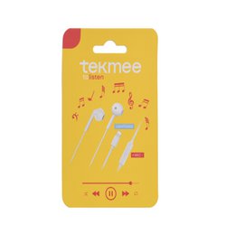 Écouteurs Stéréo Lightning avec Micro Tekmee – Blanc