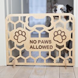 Fritstående træhundport, ikke-rille indendørs kæledyrsbarriere til døråbninger, gange og trapper