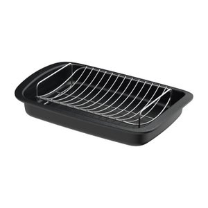 LEO Non-stick grid with removable rack Graphite 42 x 28cm