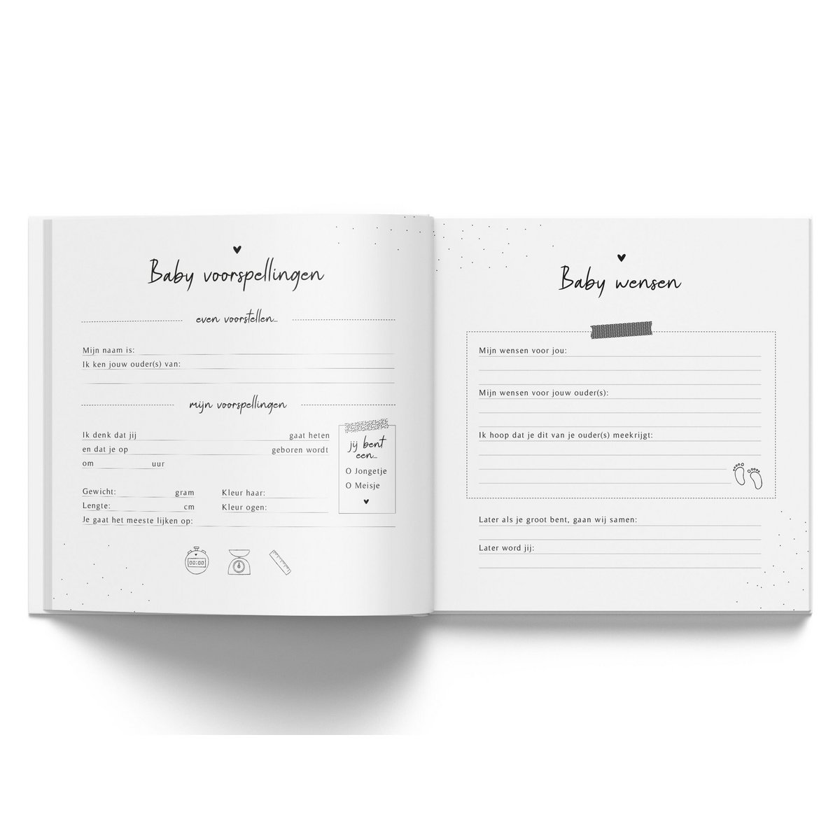 Fyllbooks Mijn babyshower boek - Linnen Taupe