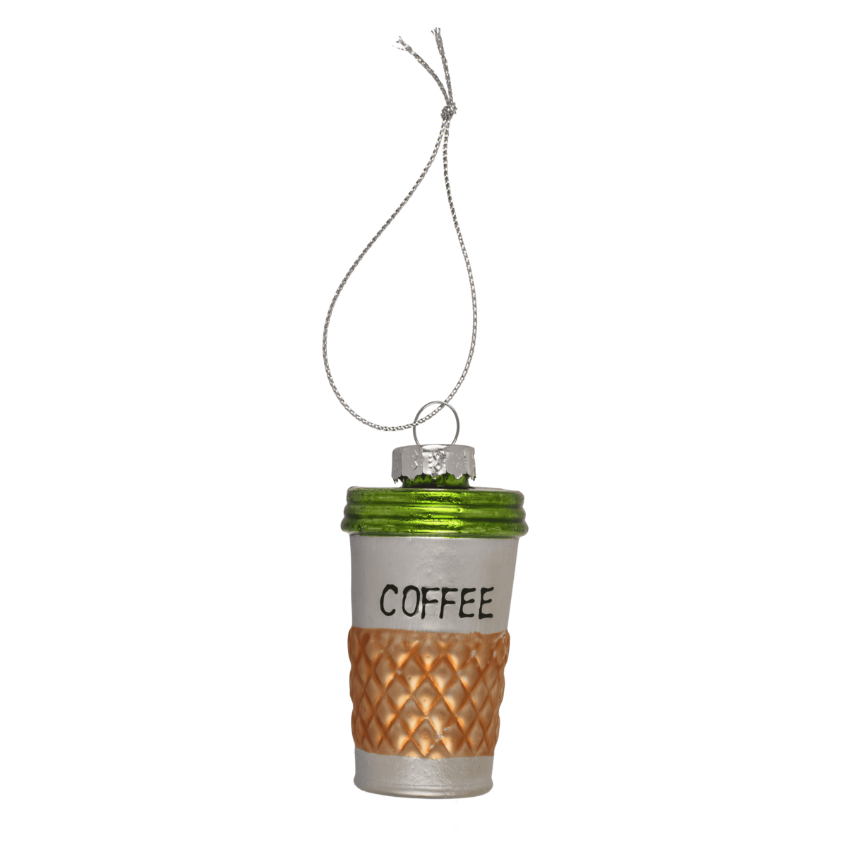 Glass tree decorations, Coffee, set of 3, Coffee
