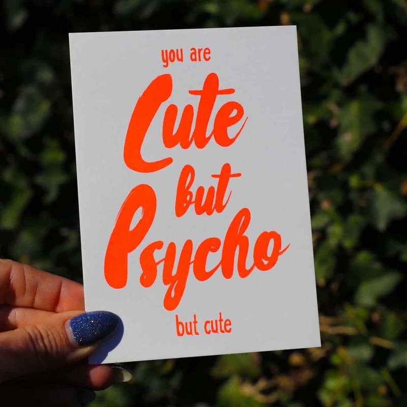 Riso-Druck Süß, aber psychisch, aber süß