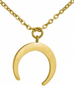 Kette Mond Edelstahl Gelbgold