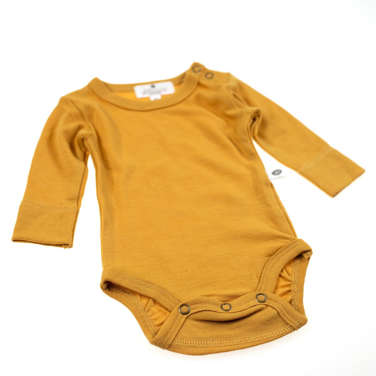 Body de lana manga larga - Lana Merino - Harvest Gold