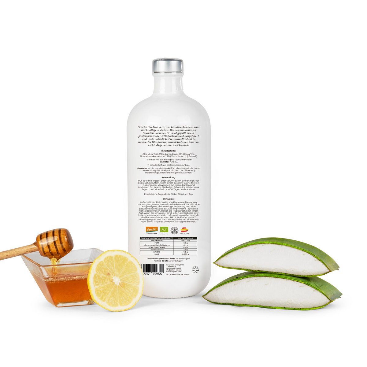 Biodynamic Aloe Juice (Demeter) with Honey