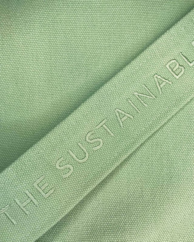 Sacca di tela rima - verde pastello