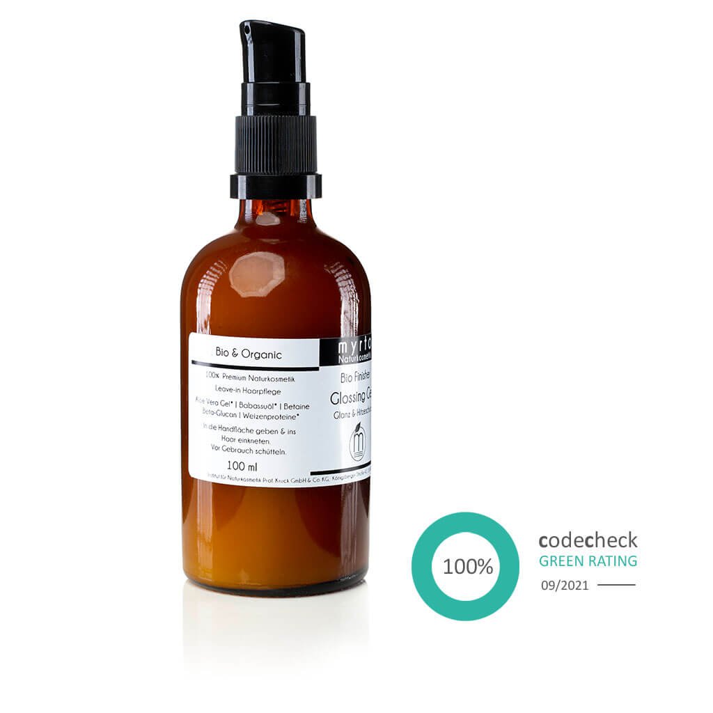 myrto Bio Finisher Glossing Gel - hair gel for heat protection and shine