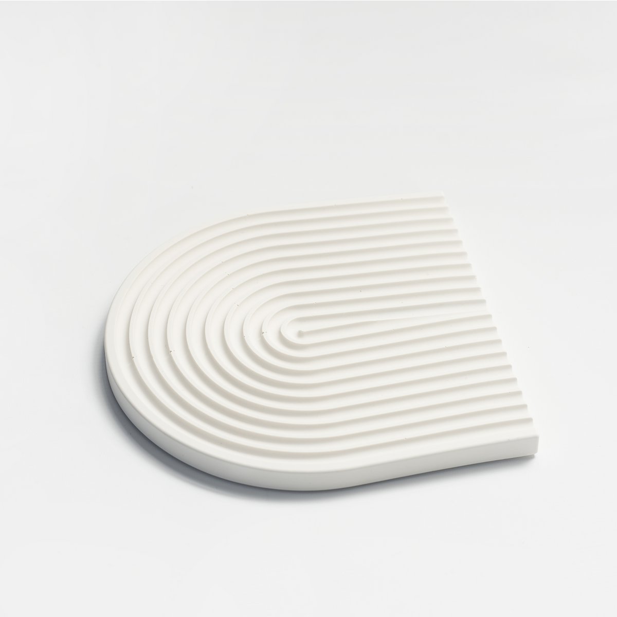 Plateau Arche Blanc Jesmonite 22cm