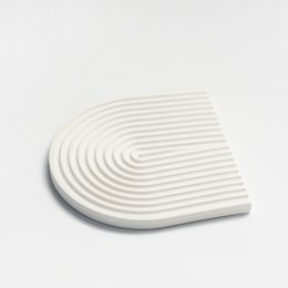 Bandeja Arco Blanco Jesmonite 22cm