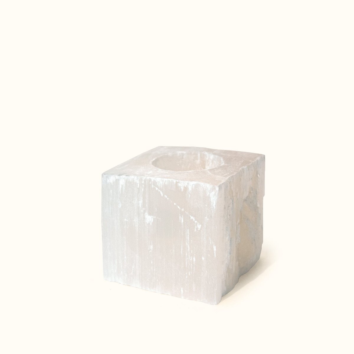 Selenite theelicht vierkant
