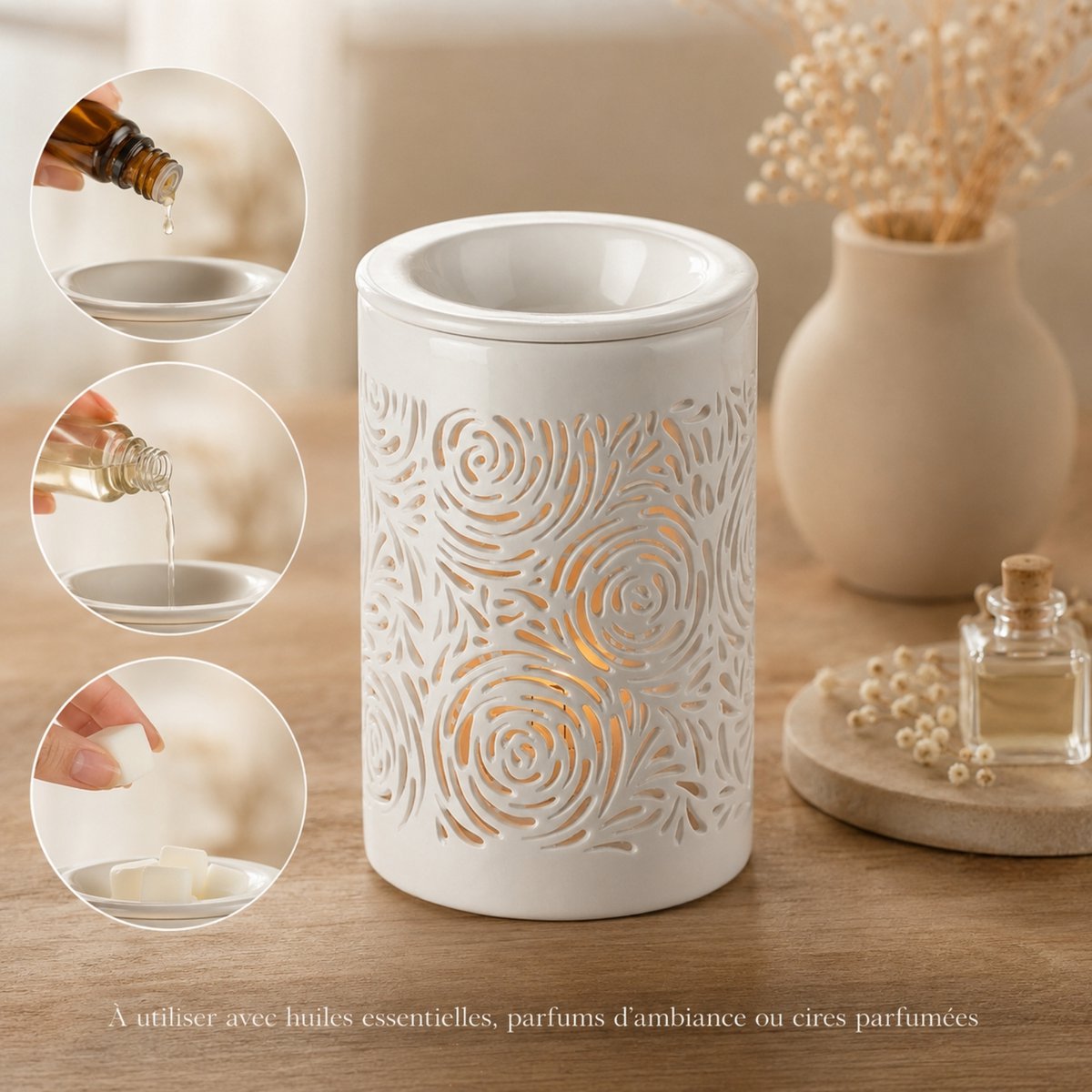 Soft Heat Diffuser – Calorya n°8 – i fint porcelæn – Ambient og diffusionslampe – Dekoration og gaveidé