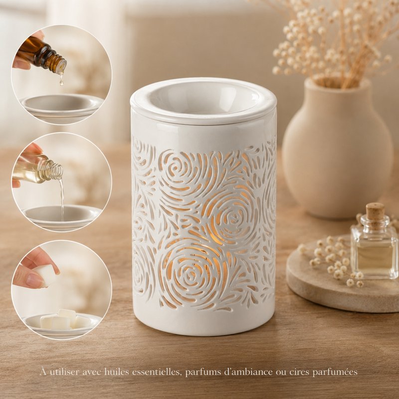 Soft Heat Diffuser – Calorya n°8 – i fint porcelæn – Ambient og diffusionslampe – Dekoration og gaveidé