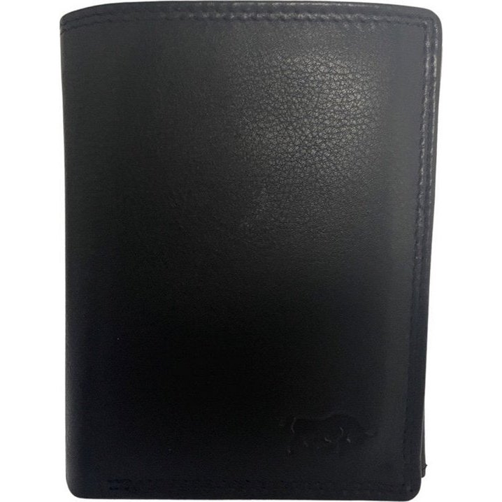 Schwarze Brieftasche Wallet Männer echt lernen RFID Anti Skim