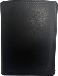Schwarze Brieftasche Wallet Männer echt lernen RFID Anti Skim