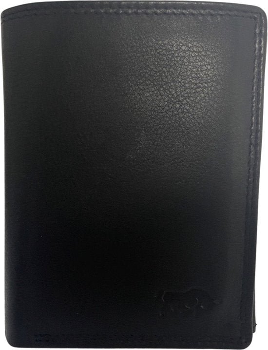 Schwarze Brieftasche Wallet Männer echt lernen RFID Anti Skim