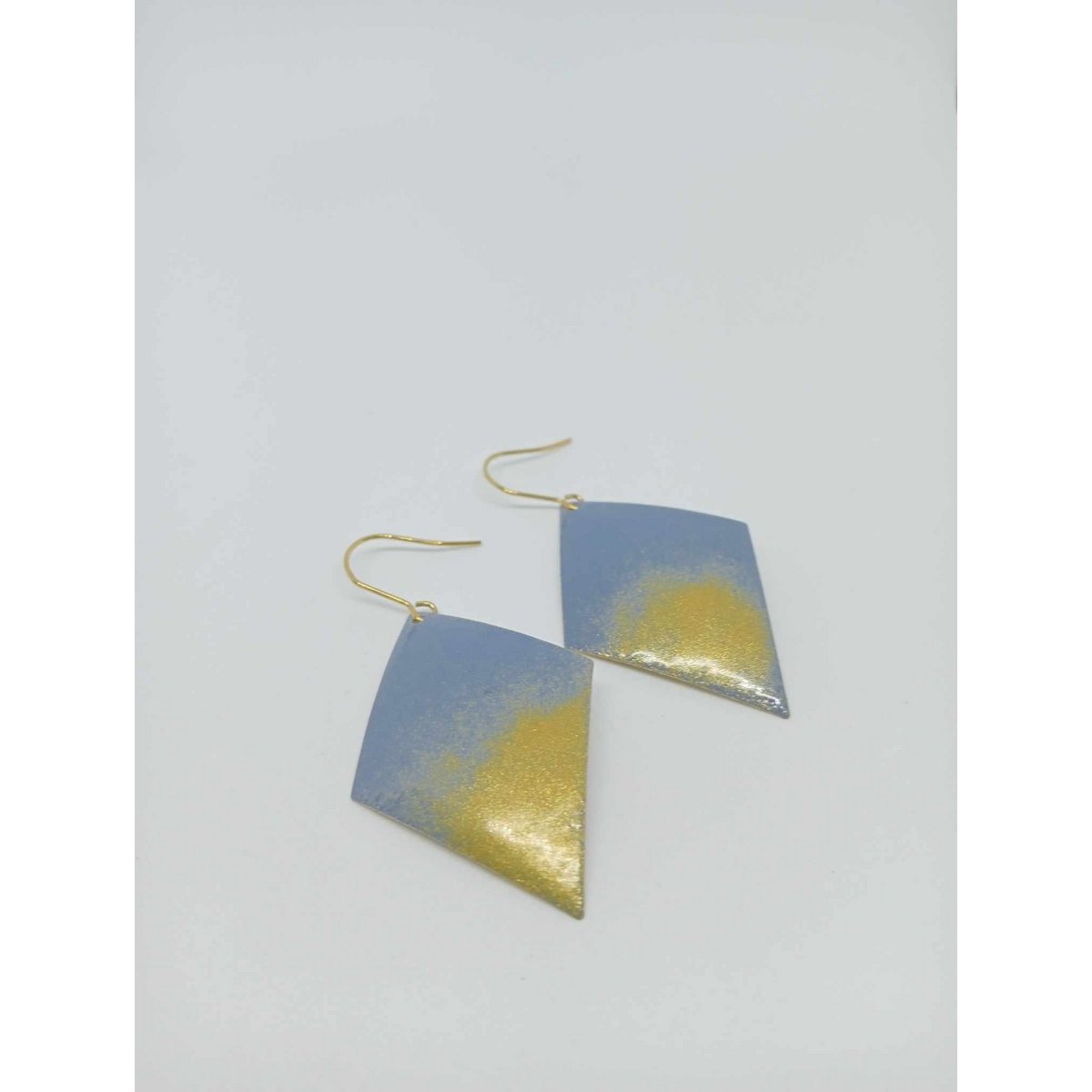 Earrings enamel blue