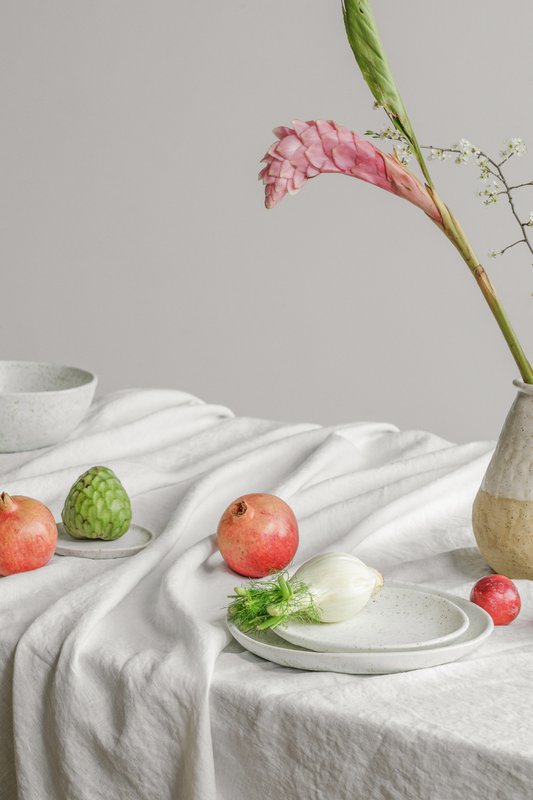Hør dug off white (250x145 cm)