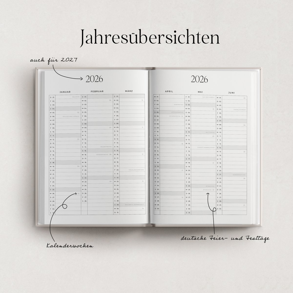 Jaarplanner 2026 - Plannen en verhalen