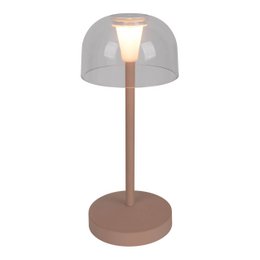 LED battery table light "Gomba" for outside and inside, made of metal and plastic in black, 18.5 cm high
