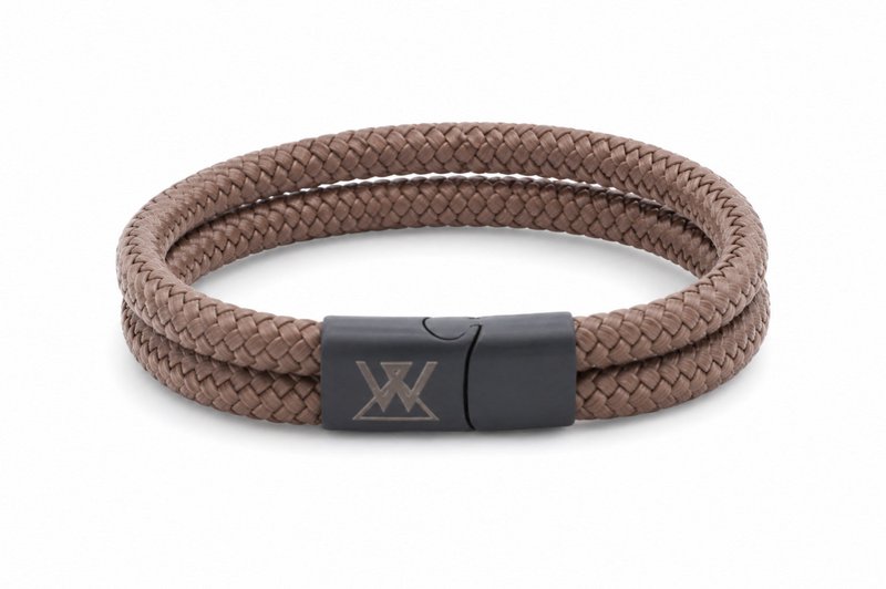 Touw armband 12mm - Caesar collectie | Editie zwart