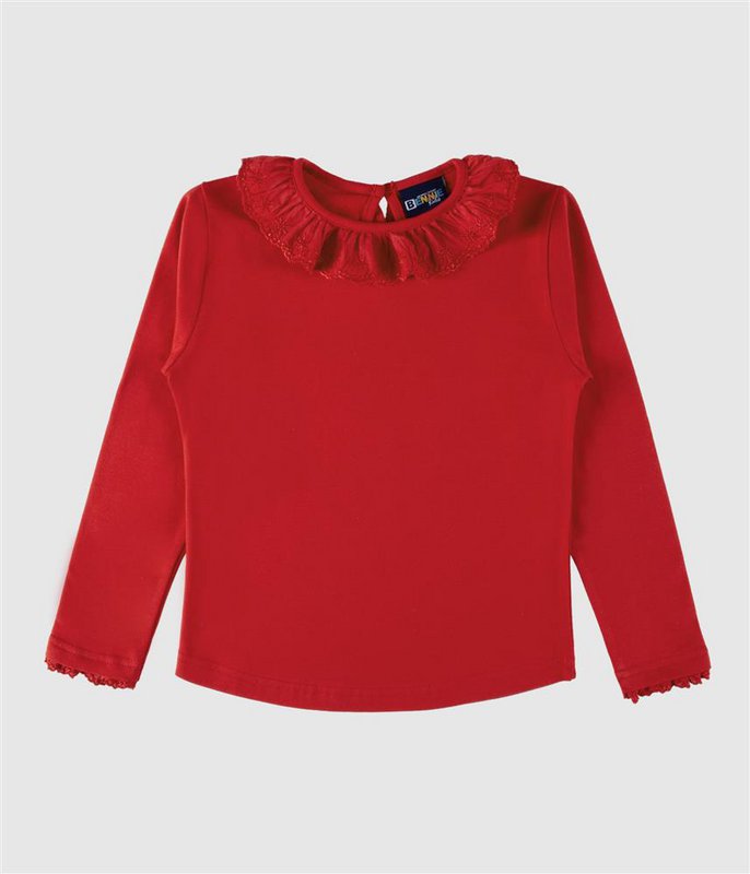 Girls’ Embroidered Sweatshirt – Lace