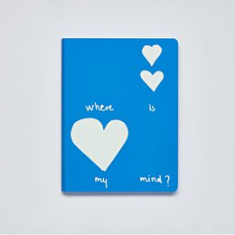Où est mon esprit - Graphique L | Carnet A5+ | Journal pointillé | Points de 3,5 mm | 256 pages numérotées | Papier Premium 120g | cuir recyclé bleu | produit de manière durable en Allemagne chland